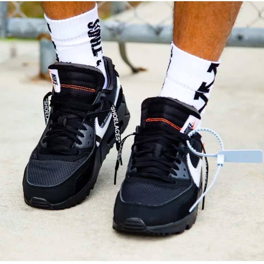 Authentic OFF-WHITE x Nike Air Max 90 Black Men’s 10